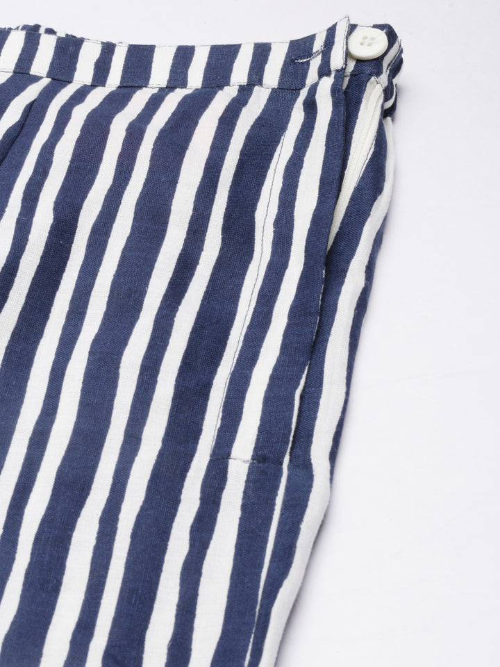 Neerus Women'S Navy Blue Color Pant