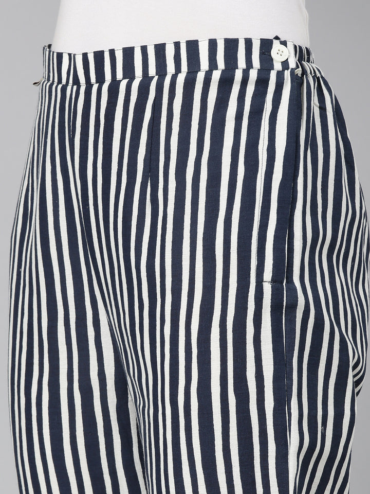 Neerus Women'S Navy Blue Color Pant