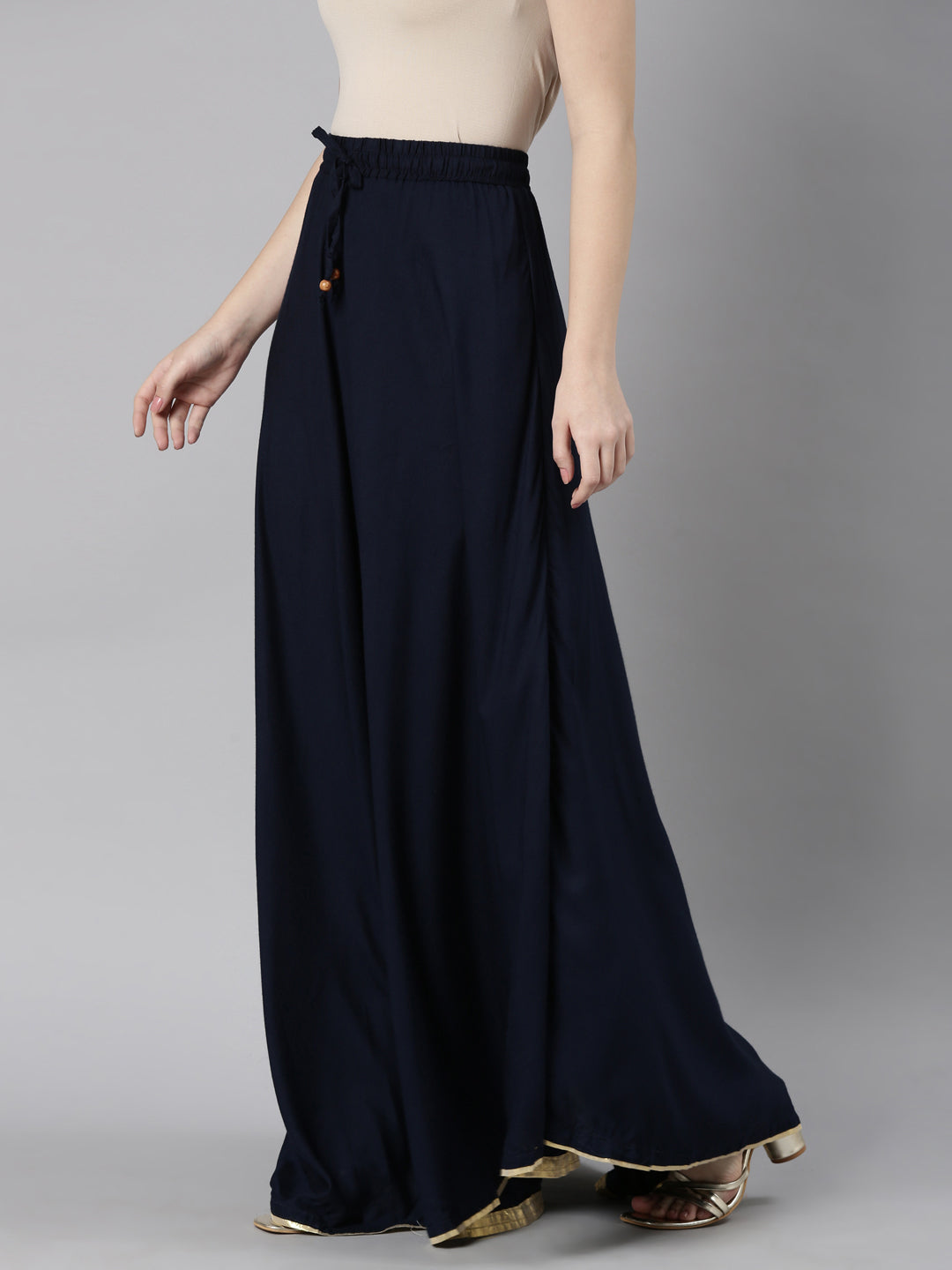 Neerus Navy Blue Color Skirt