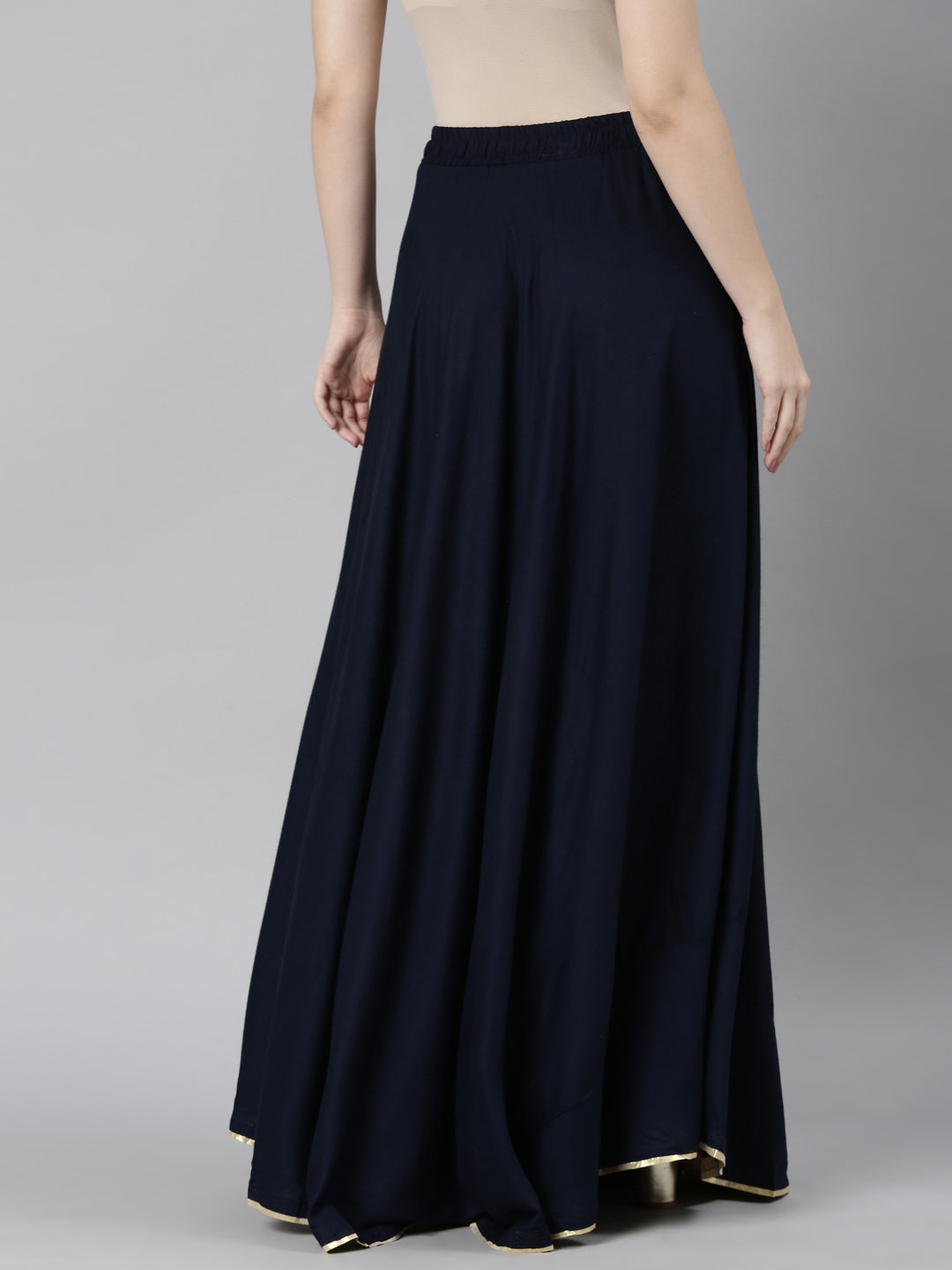 Neerus Navy Blue Color Skirt