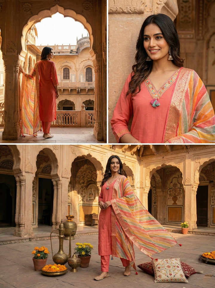 Coral Modal Three Piece Set