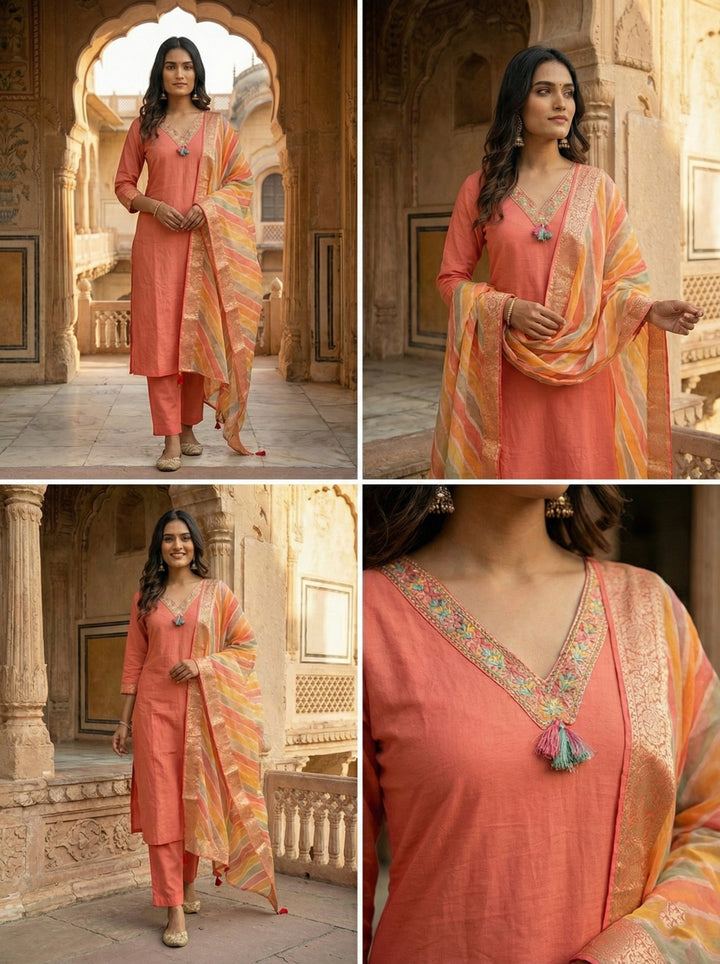 Coral Modal Three Piece Set