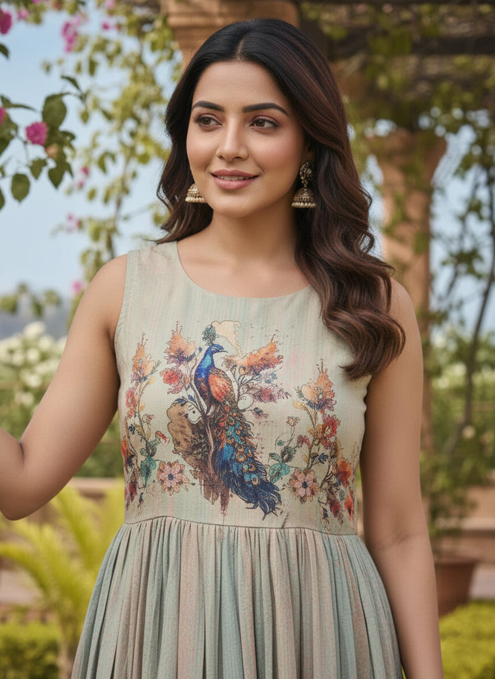 Pista Dola Silk Printed Long Dress