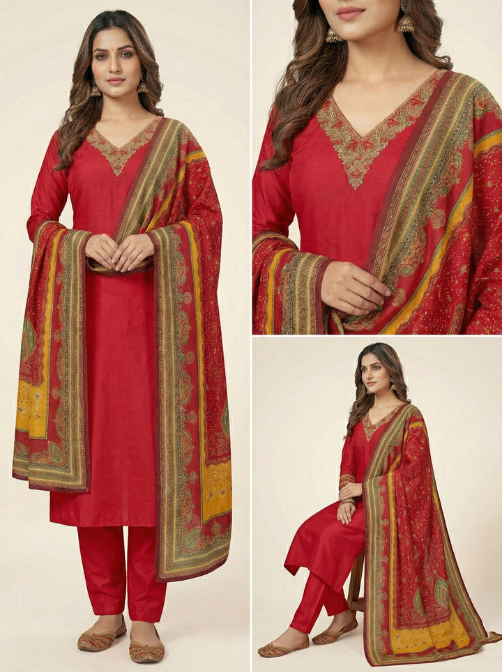 Red Modal Three Piece Set