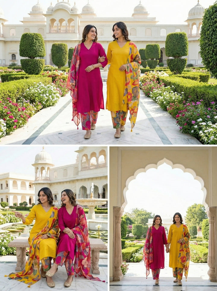 Rani Muslin Three Piece Set