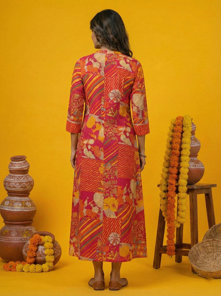 Rani Silk Digital Print Long Dress