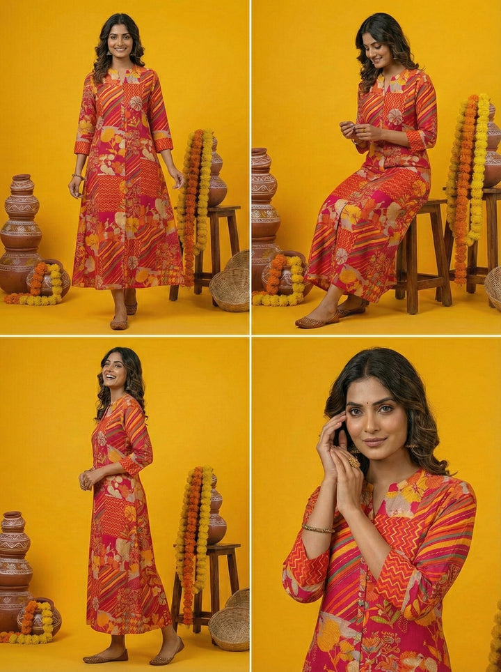 Rani Silk Digital Print Long Dress