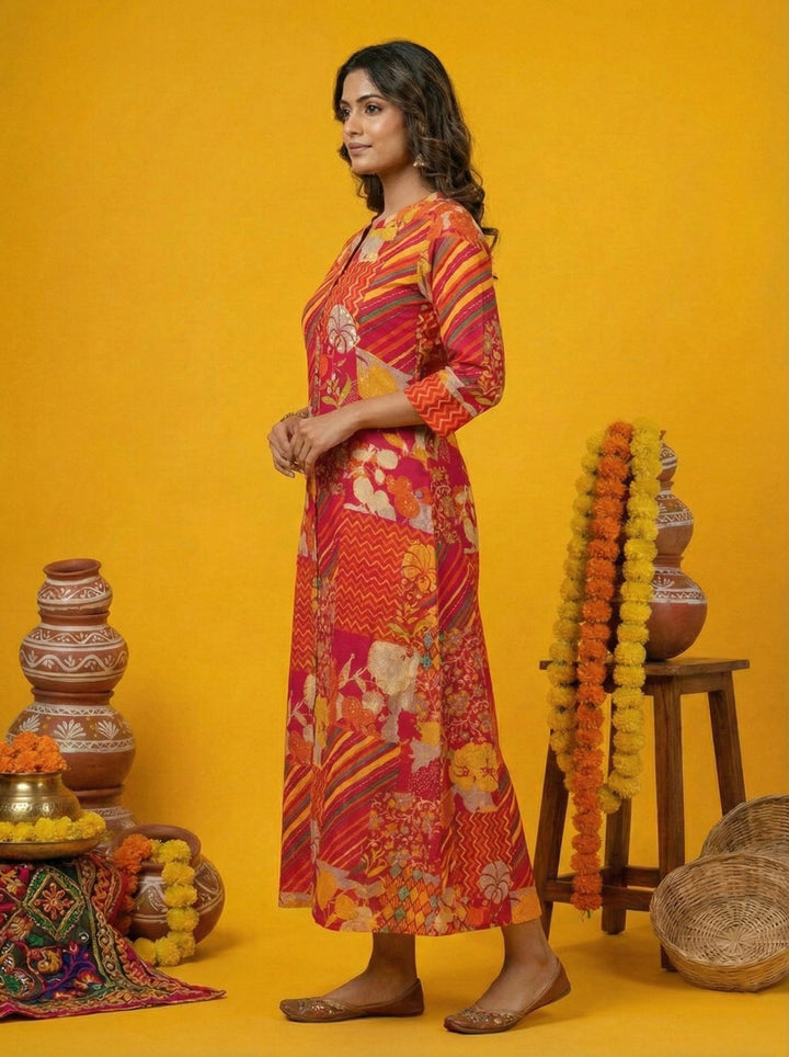 Rani Silk Digital Print Long Dress