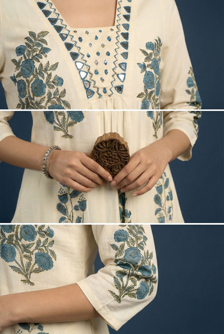 Rama Cotton Floral Digital Print Two Piece Set