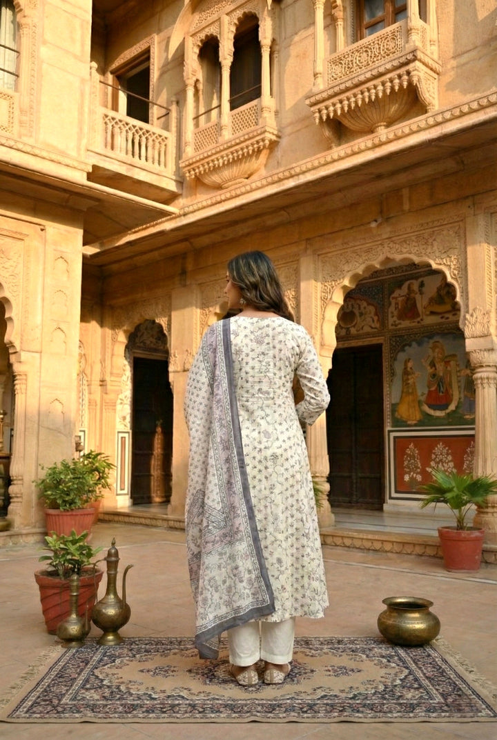 Onion Cotton Floral Digital Printed Three Piece Set