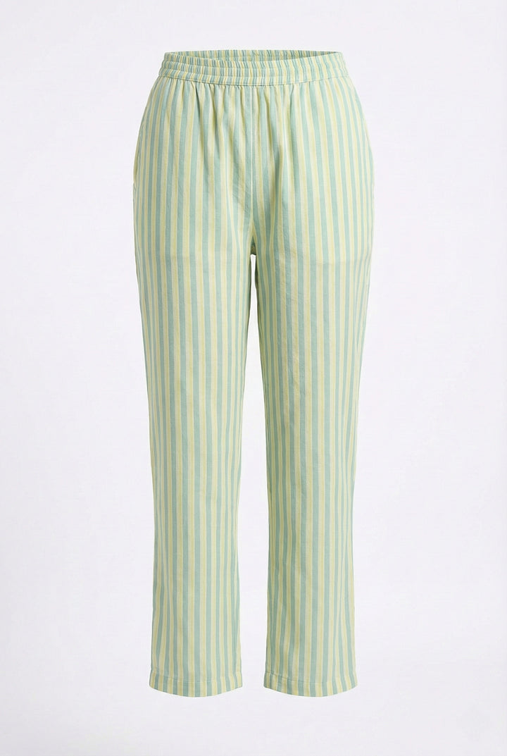 Sky Blue Cotton Floral Hand Embroidery Two Piece Set