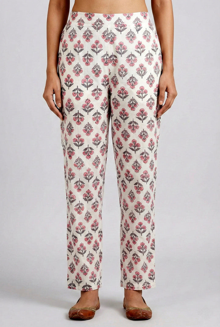 Coral Cotton Floral Digital Printed Three Piece Set