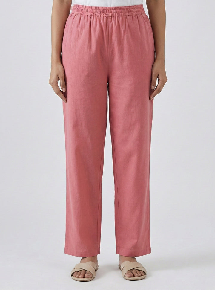 Onion Cotton Floral Thread Embroidery Two Piece Set