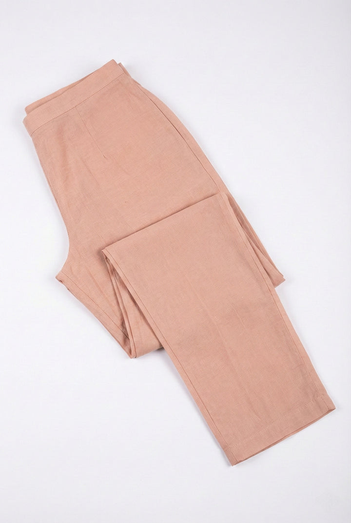 Peach Muslin Two Piece Set