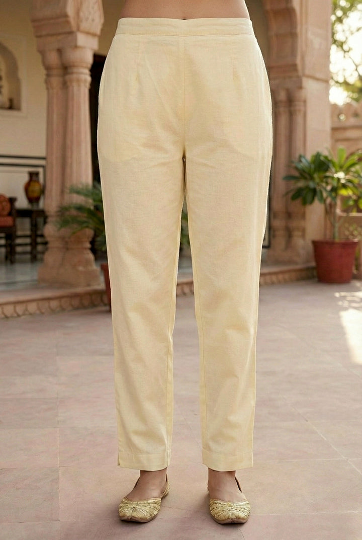 Yellow Silk Digital Printed Three Piece Set