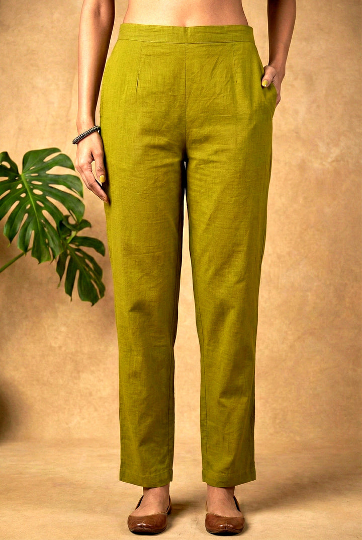 Mehadi Green Cotton Digital Printed Three Piece Set