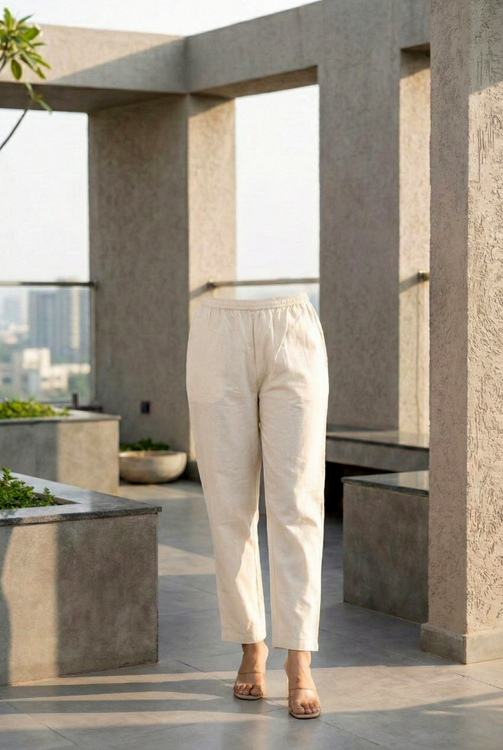 Black Cotton Thread Embroidery Two Piece Set