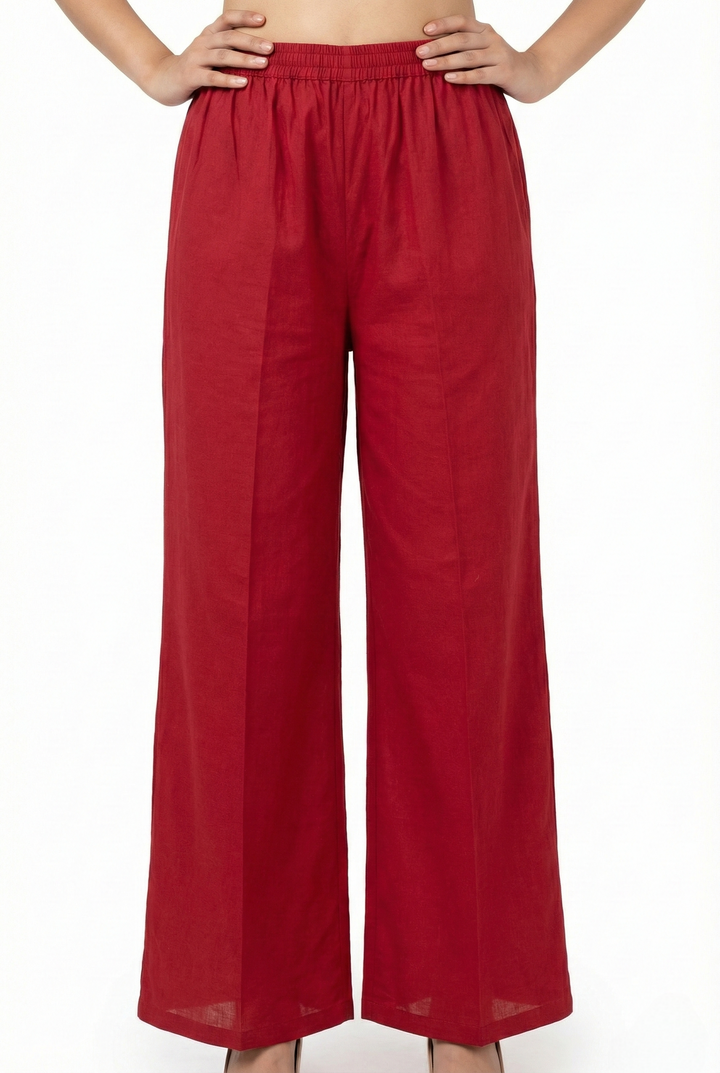 Maroon Cotton Floral Digital Printed Three Piece Set