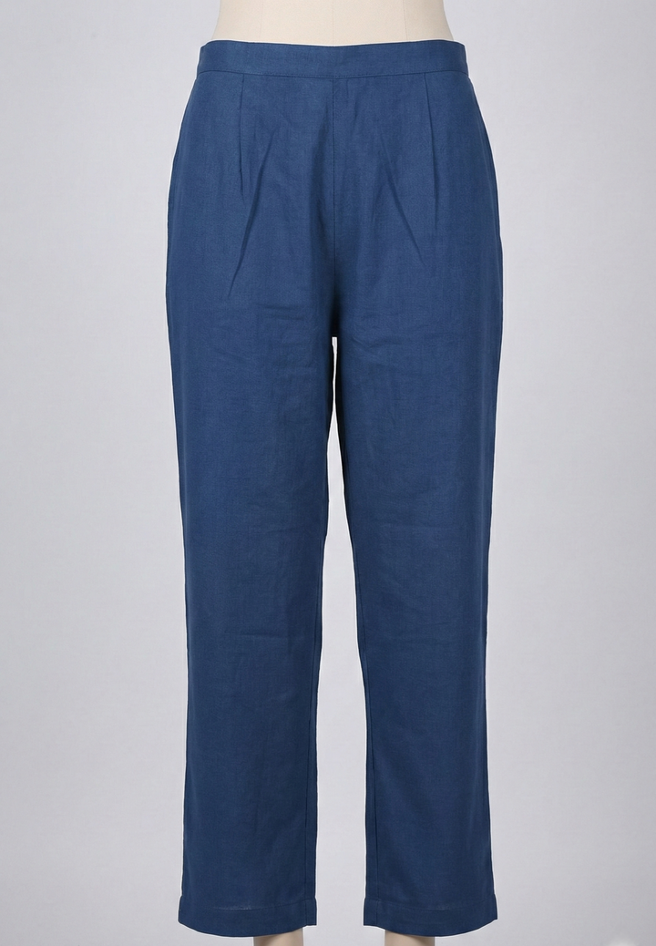 Indigo Cotton Heavy Floral Digital Printed Three Piece Set