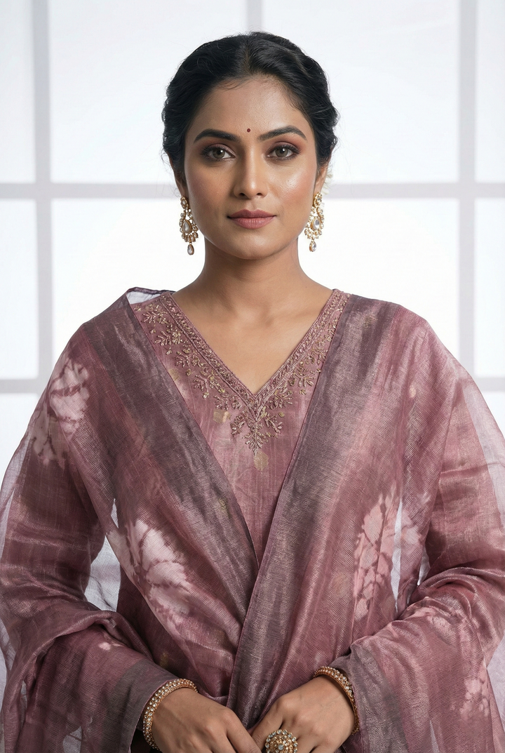 Onion Tissue Printed Three Piece Set