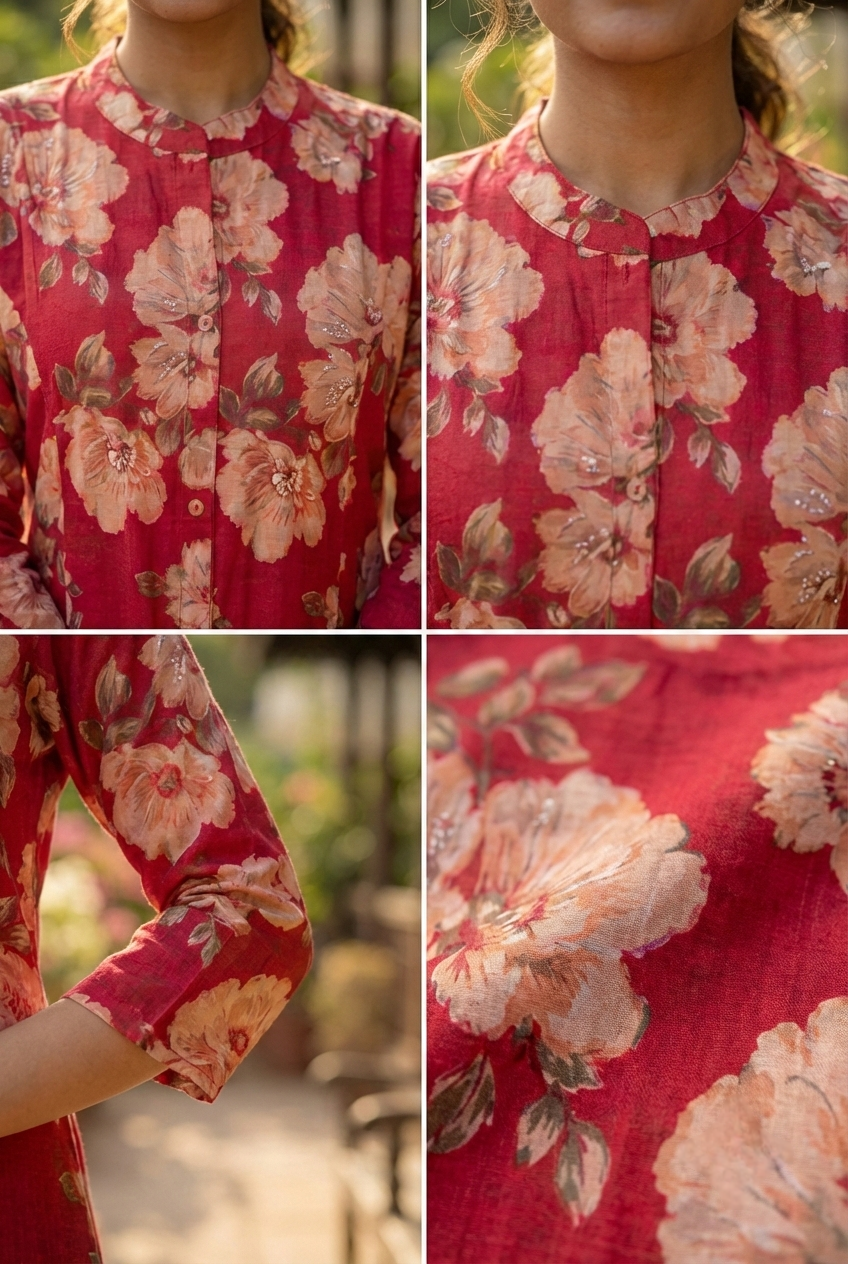 Rani Rayon Floral Printed Kurta