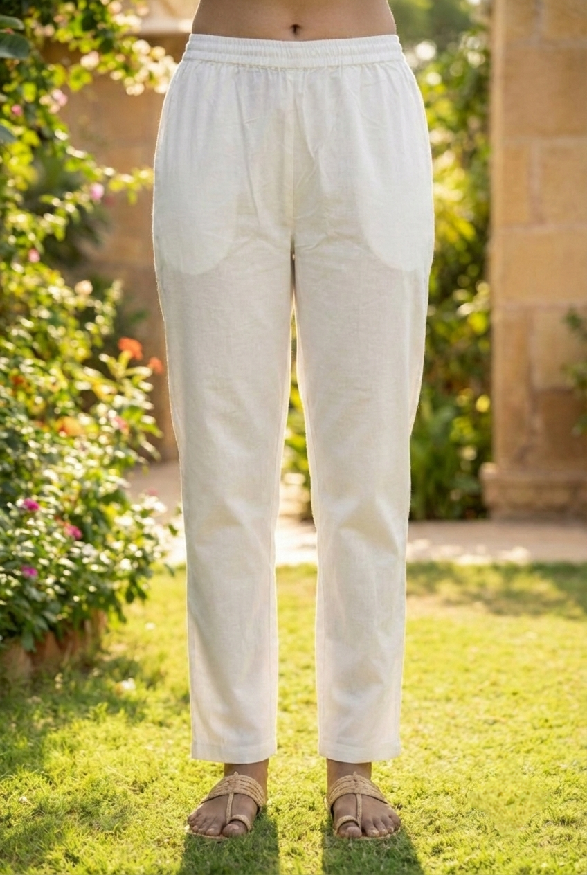 Neerus Blue cotton printed kurta set - detail view 3