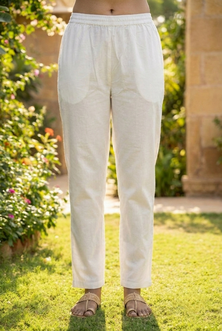 Neerus Blue cotton printed kurta set - detail view 3