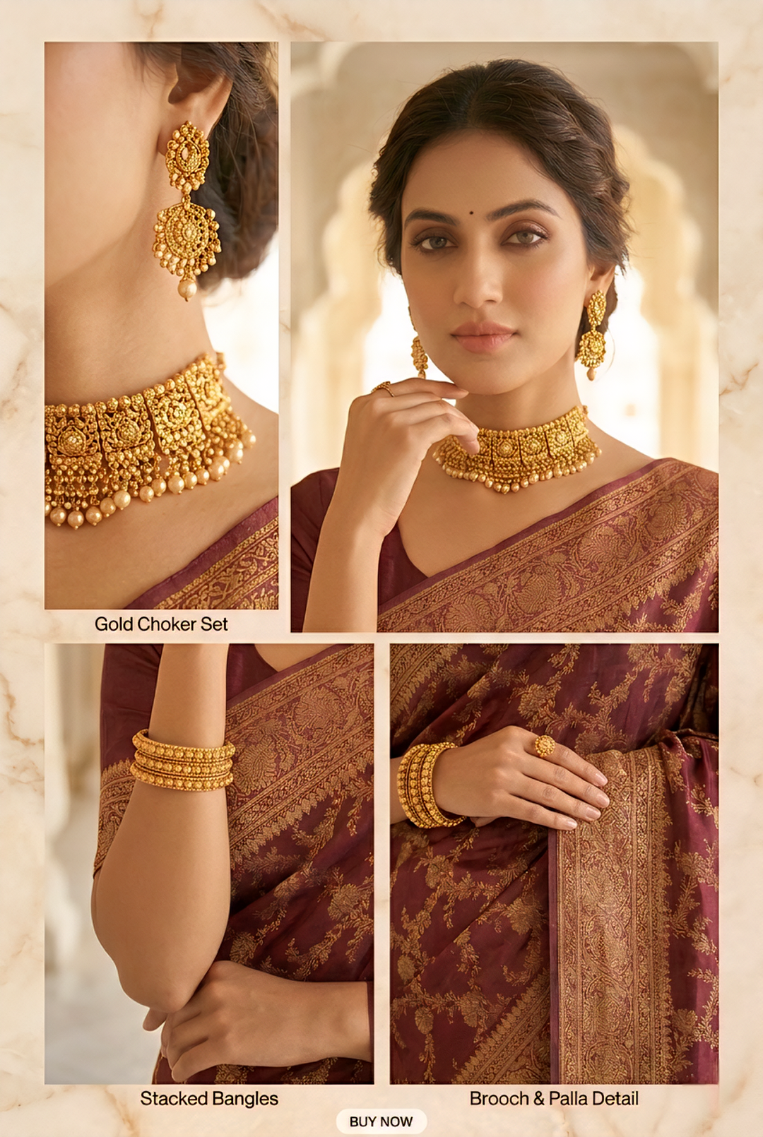 Neerus Maroon Pattu Silk Printed Saree - detail view 1