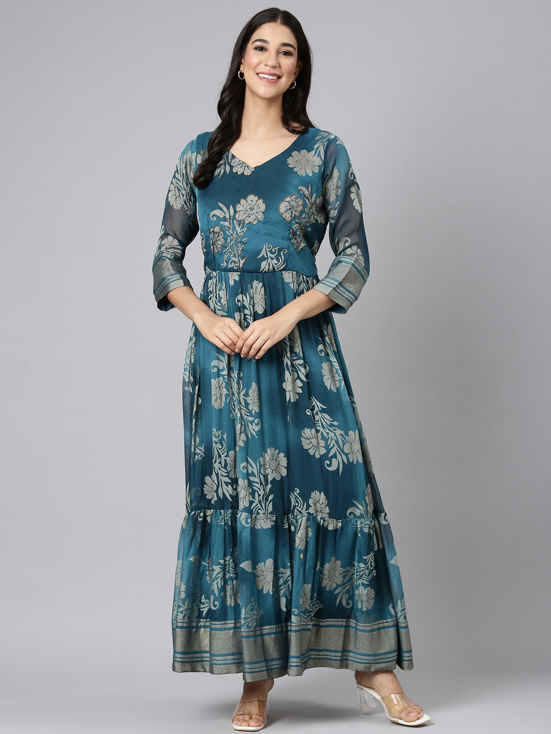 Smart Casual Dresses For Ladies Daily Wear Casual Long Frocks For Women|  Cotton Long Dress