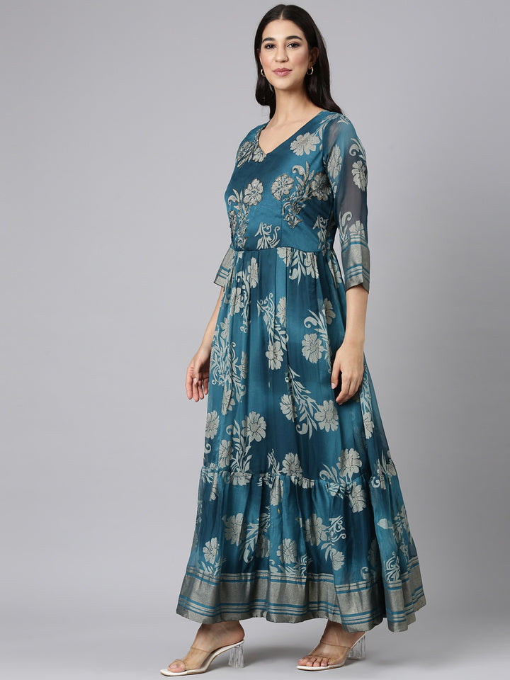 Neerus D Rama Casual Floral Maxi Dresses