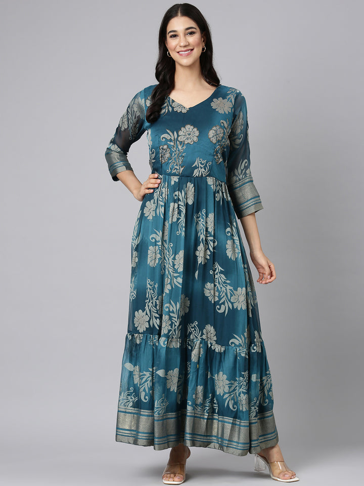 Neerus D Rama Casual Floral Maxi Dresses