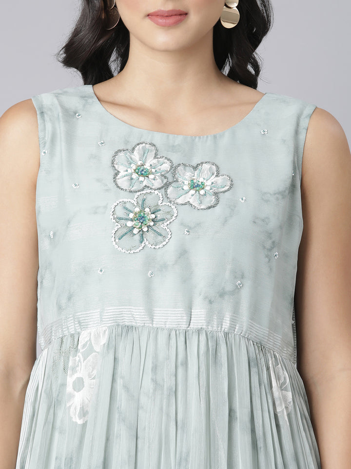 Neerus Pista Casual Floral Maxi Dresses