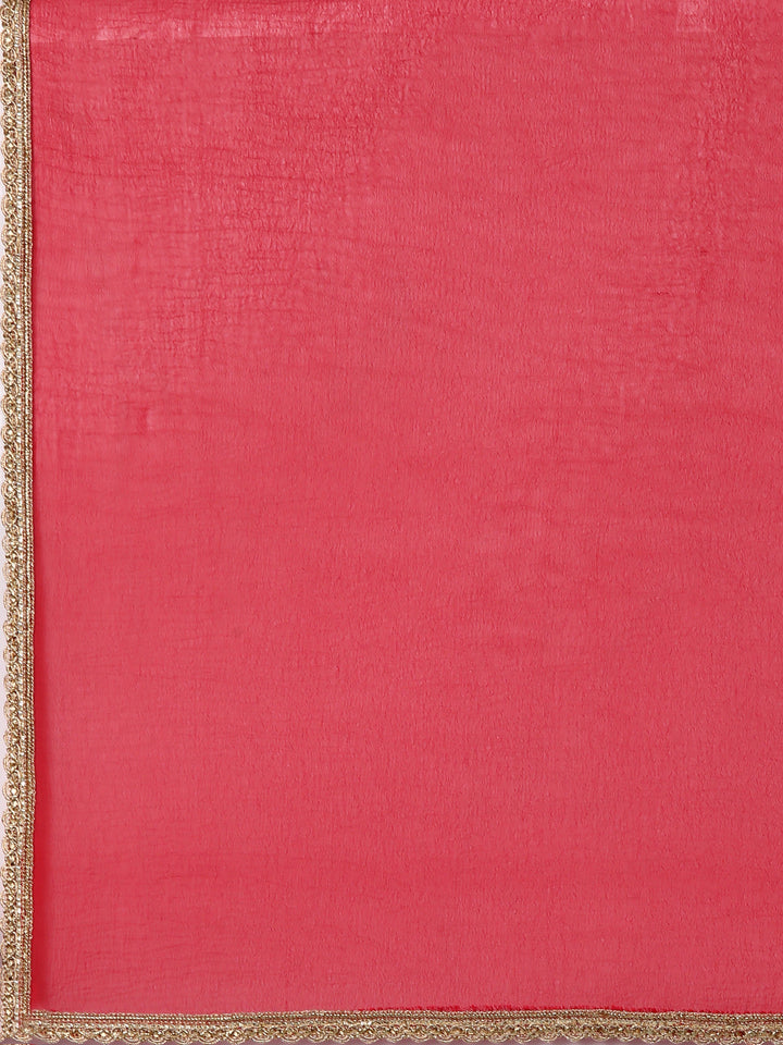 Maroon Georgette Digital Print Anarkali Set