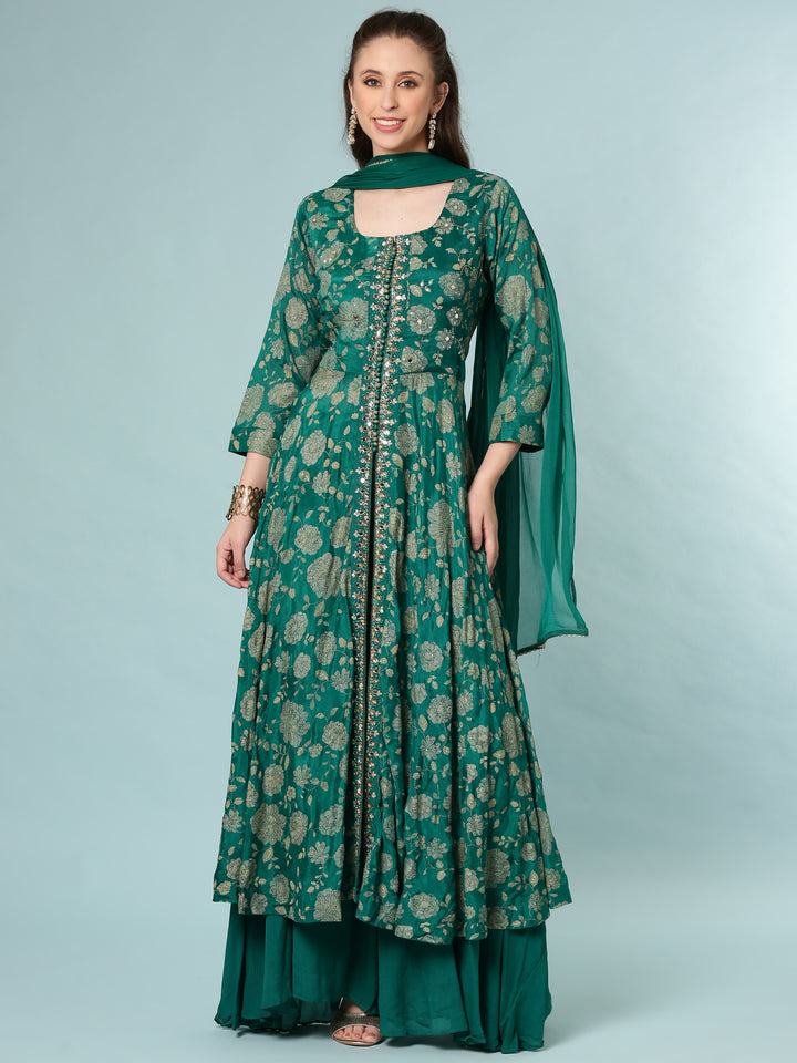 Rama Georgette Digital Print Anarkali Set