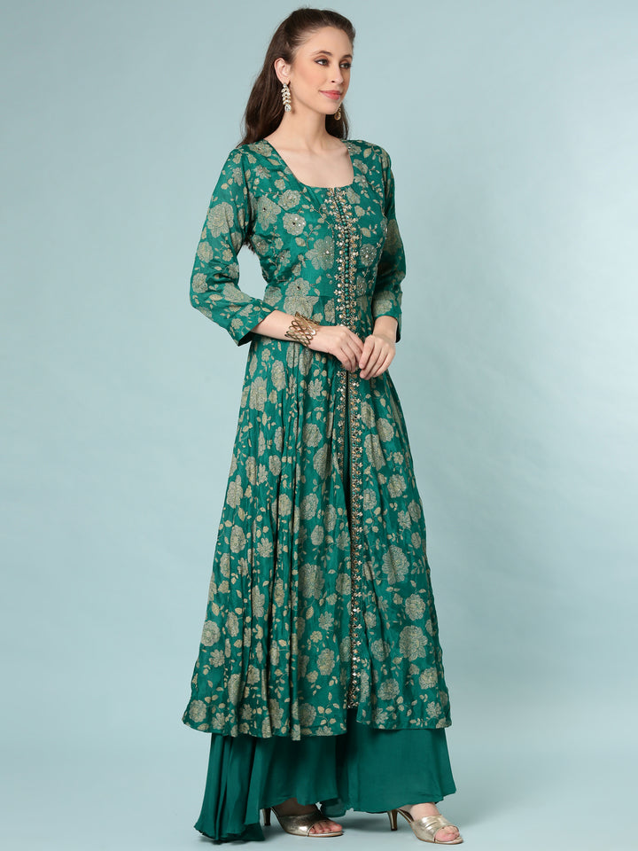 Rama Georgette Digital Print Anarkali Set