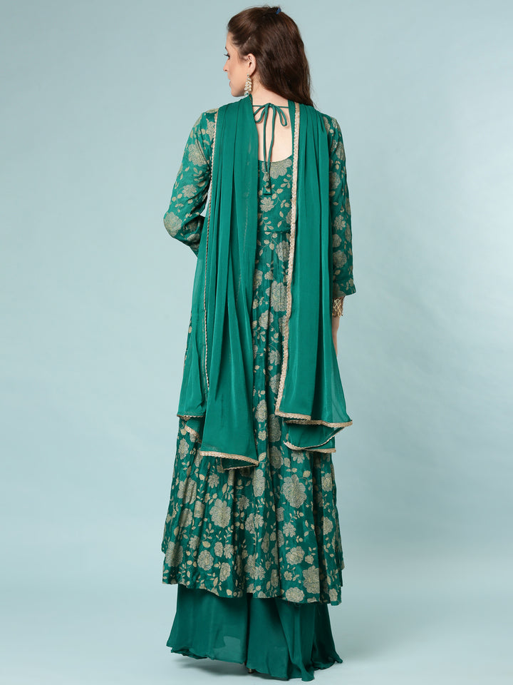 Rama Georgette Digital Print Anarkali Set