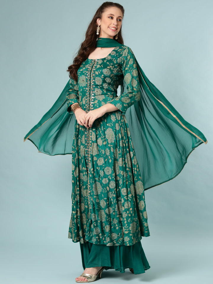 Rama Georgette Digital Print Anarkali Set