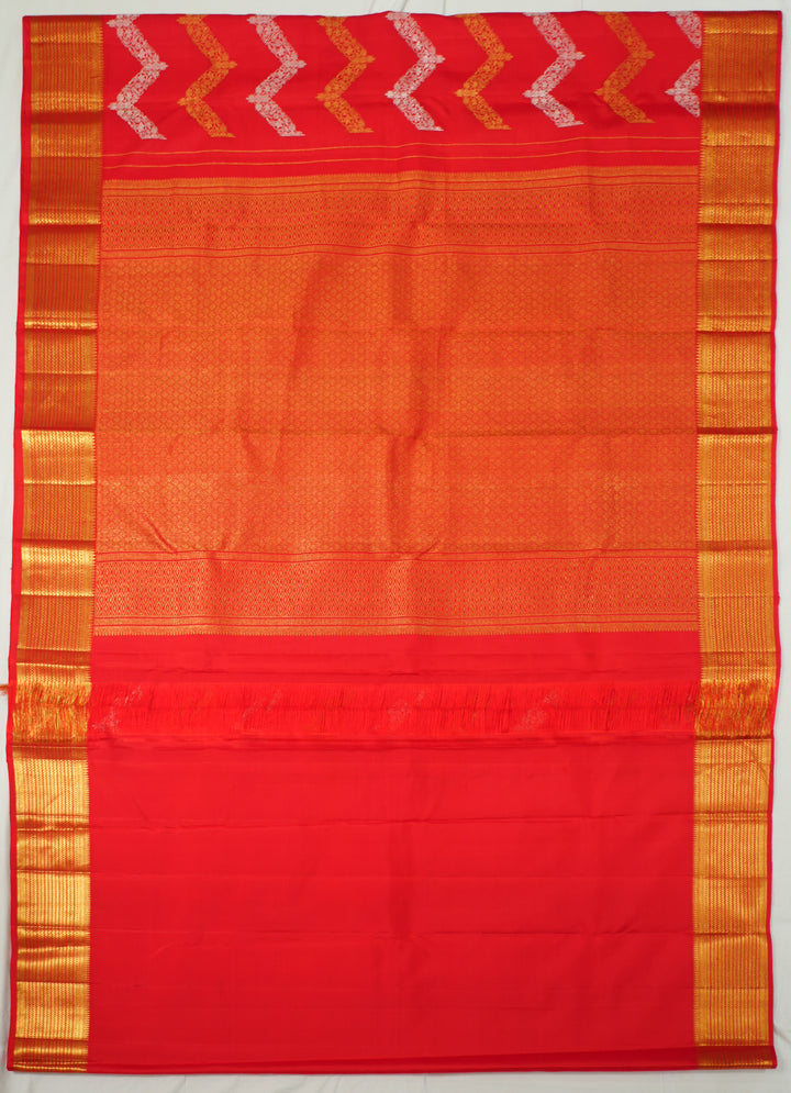 Red Kanchi Pattu Zari And Handwoven Saree