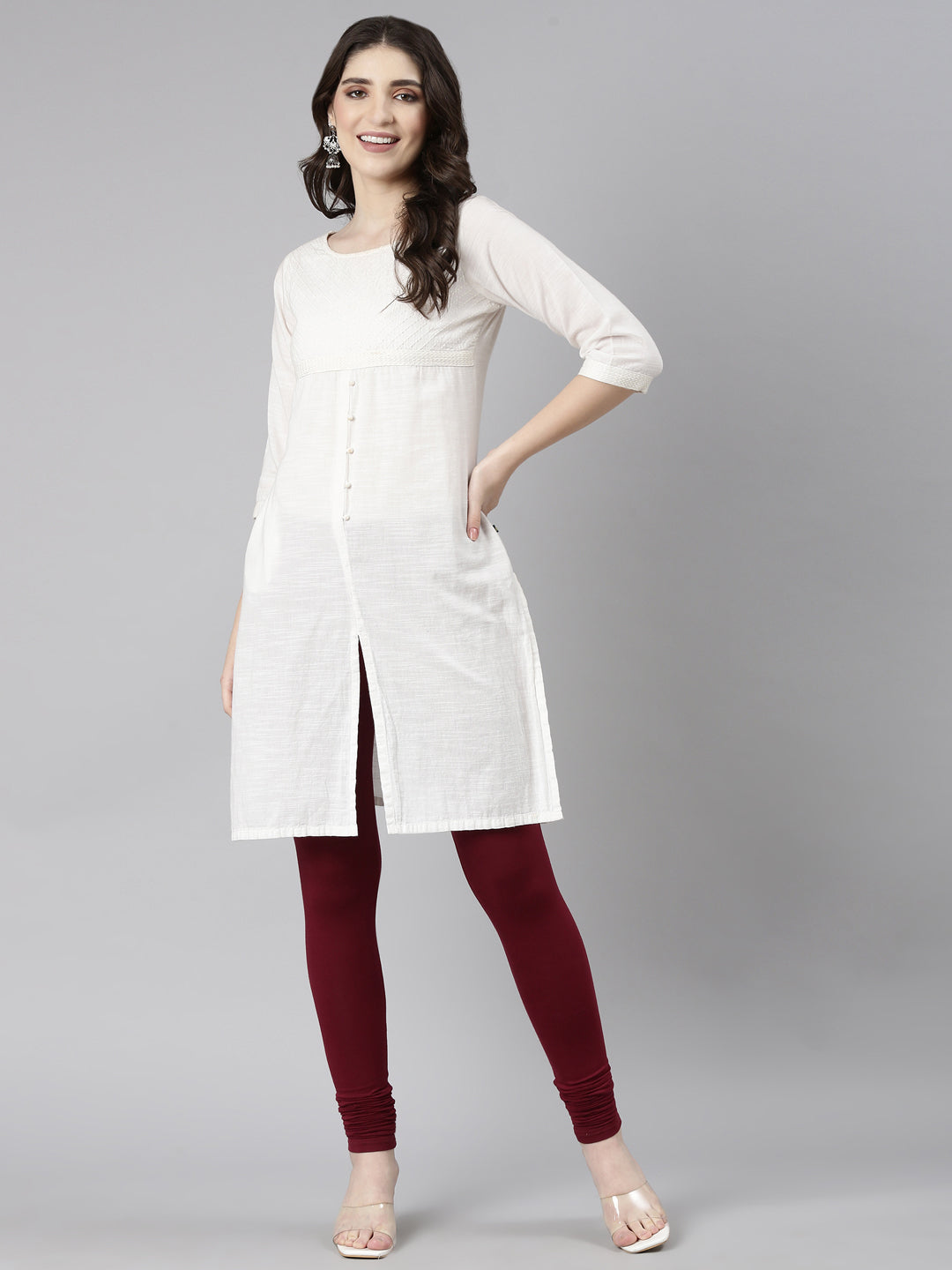 Neerus Maroon Color Legging