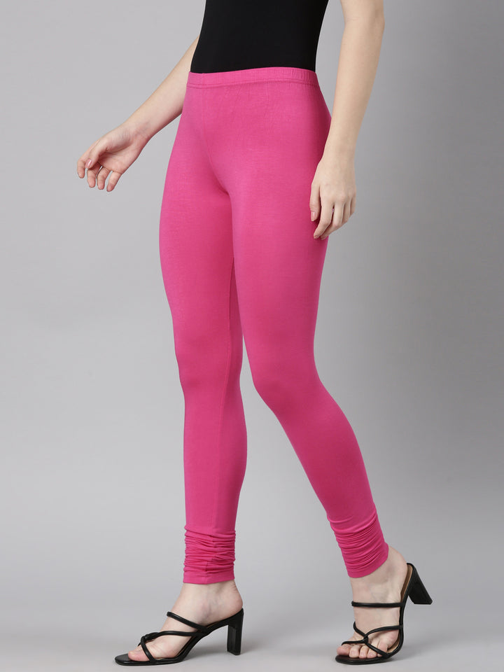Neerus Pink solid legging - back view