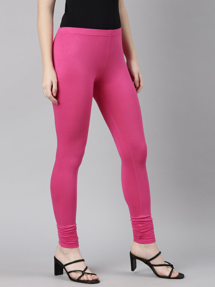 Neerus Pink solid legging - side view