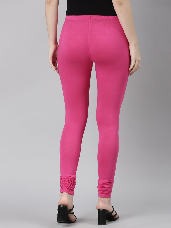Neerus Pink solid legging - detail view 1