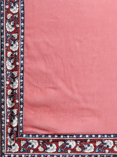 Neerus Maroon Printed Anarkali Kurta and Trousers With Dupatta
