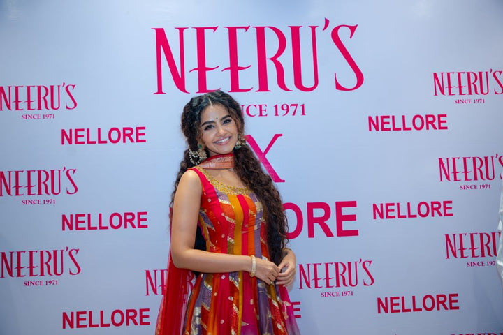 Neerus Multicolor Embroidery Organza Fabric Anarkali Plazzo and Dupatta