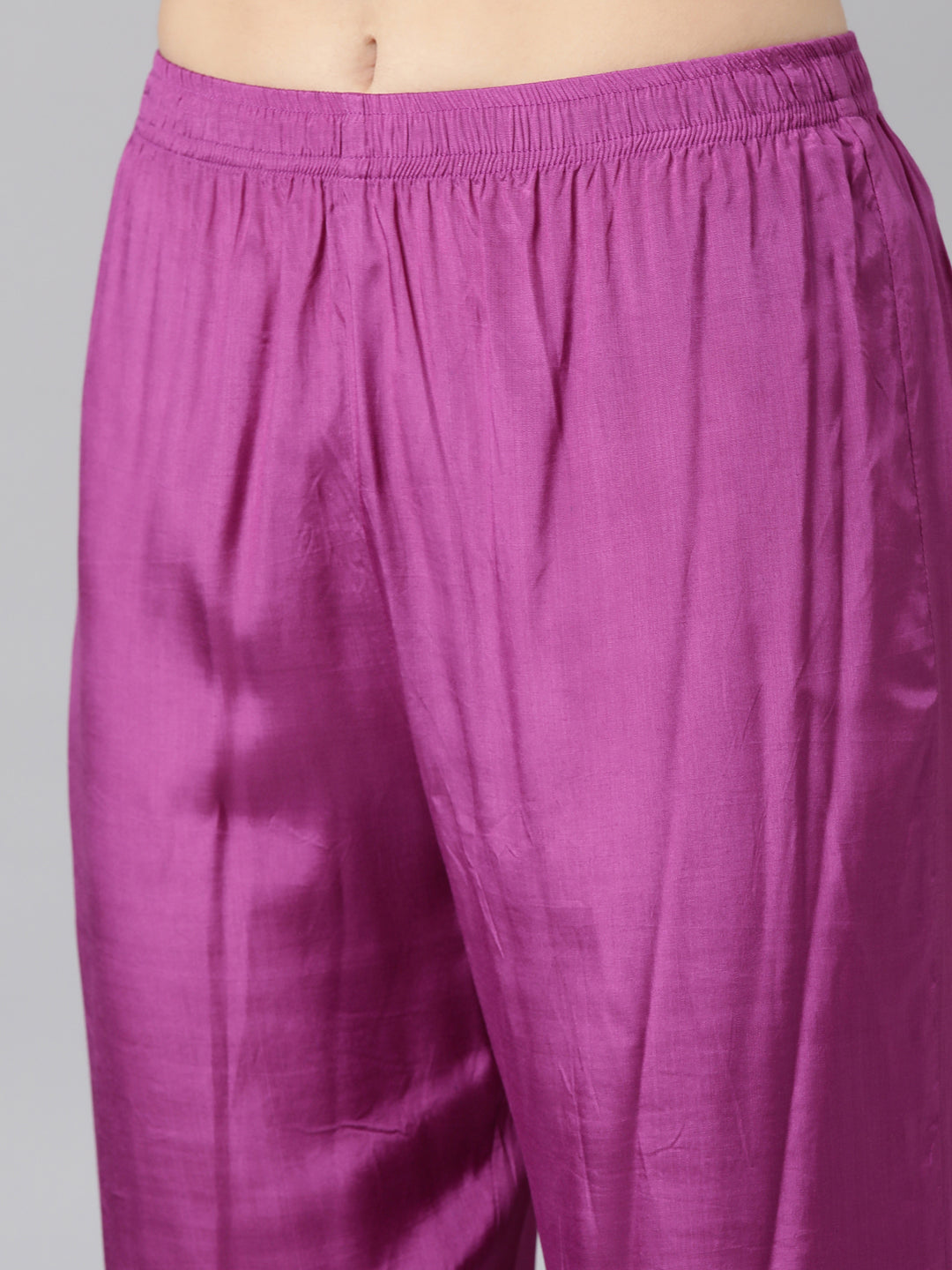 Neerus Purple Banarasi woven suit set - detail view 3