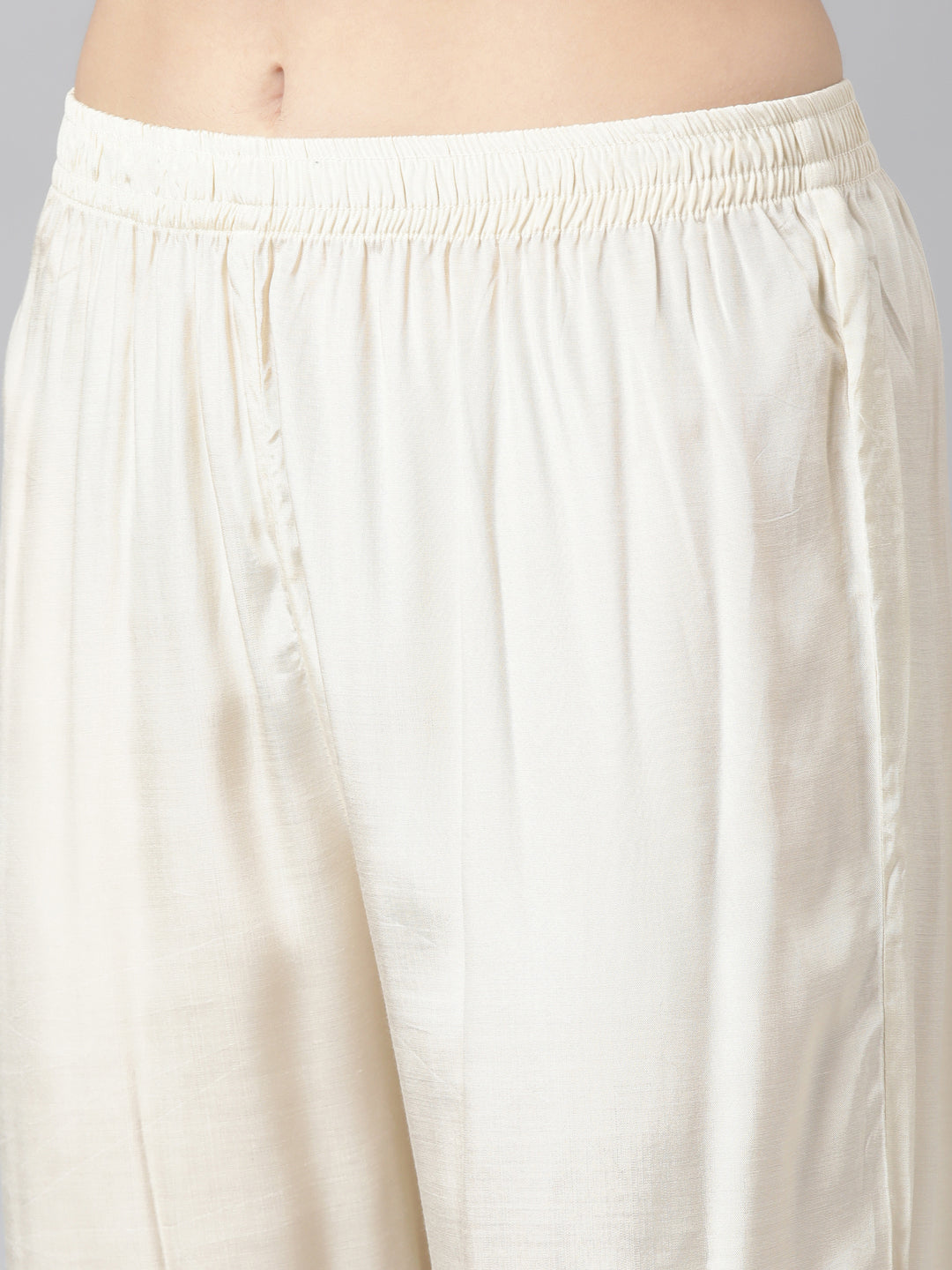 Neerus White Banarasi woven suit set - detail view 3