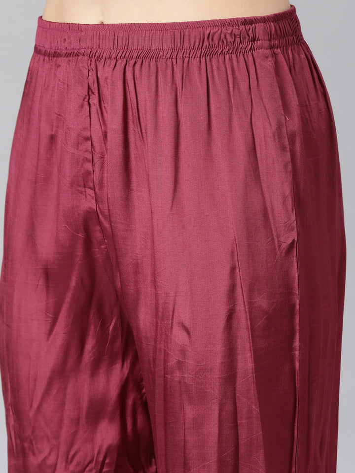 Neerus Purple Banarasi woven suit set - detail view 3