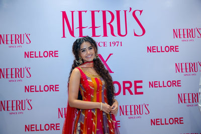Neerus Multicolor Embroidery Organza Fabric Anarkali Plazzo and Dupatta