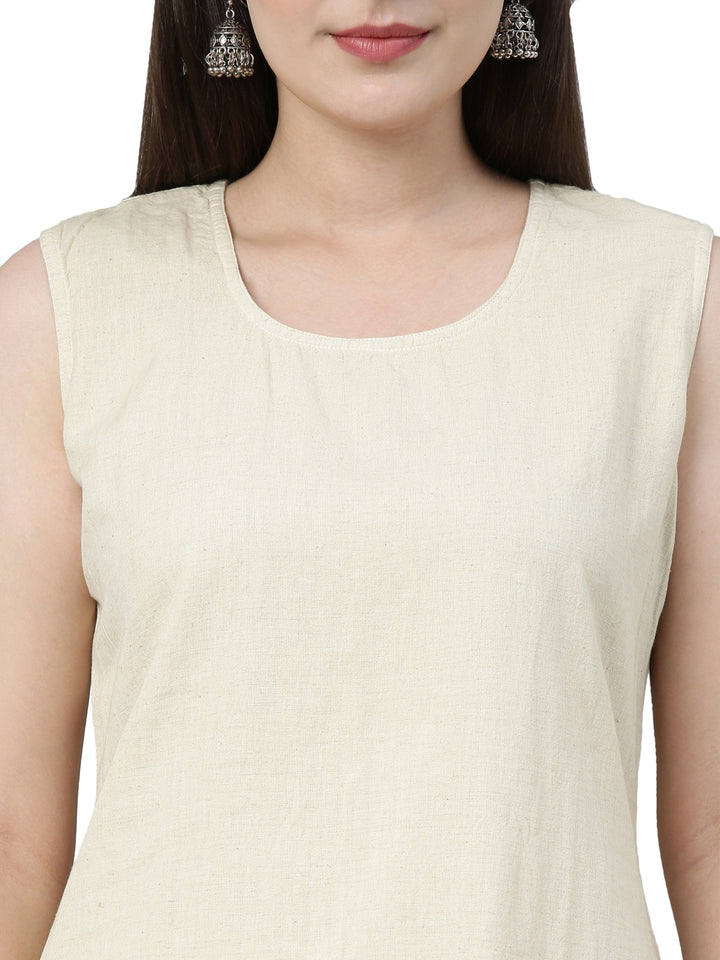 Neerus Multi cotton printed kurti with coat - detail view 1