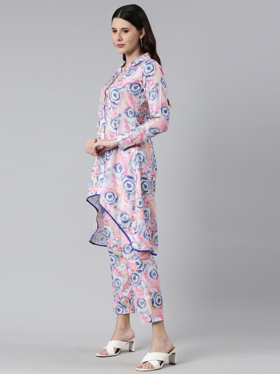 Neerus Multi color printed co-ord set - back view